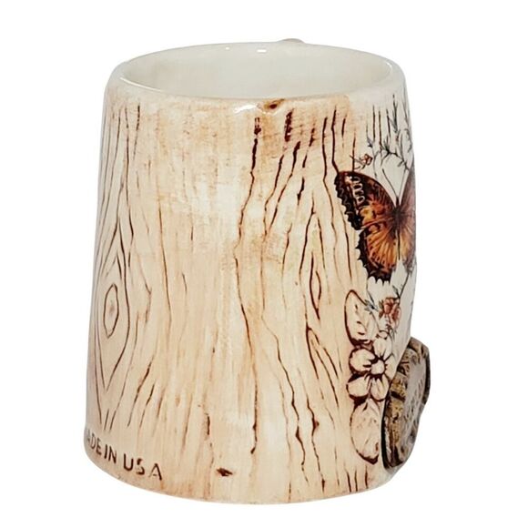 Vtg Treasure Craft Maryland Coffee Tea Cup Mug Butterfly Made in USA Ceramic - Picture 2 of 7